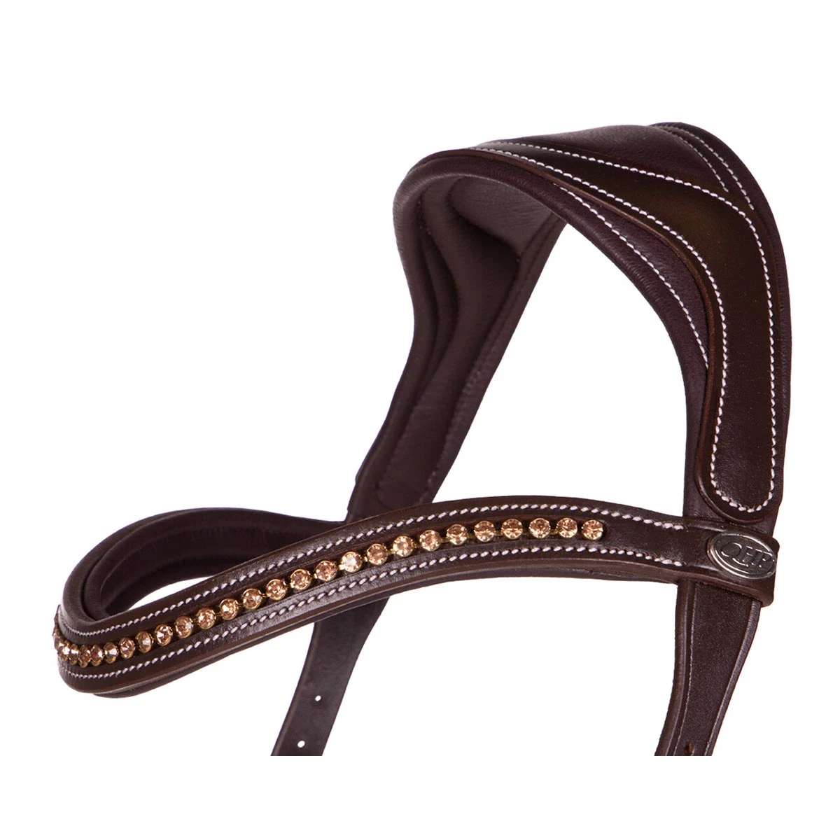 Bitloos Hoofdstel QHP Anatomical Bruin 2 Bitloos Hoofdstel QHP Anatomical Bruin - Afbeelding 2