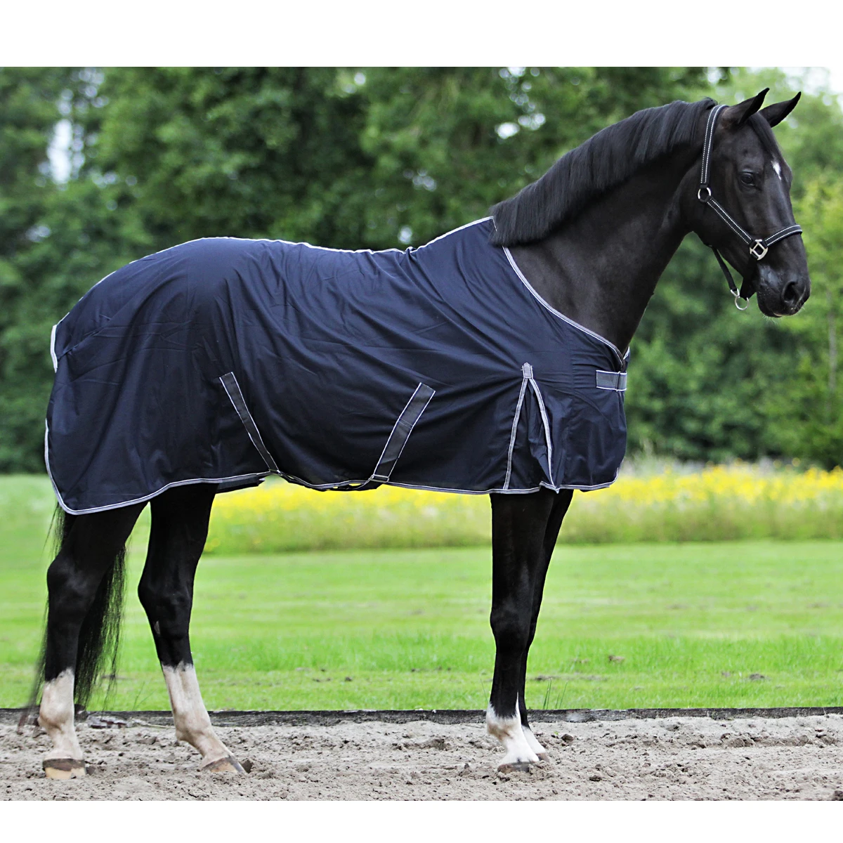 Deken Horsegear Cooler Thin Donkerblauw 3 Deken Horsegear Cooler Thin Donkerblauw - Afbeelding 3