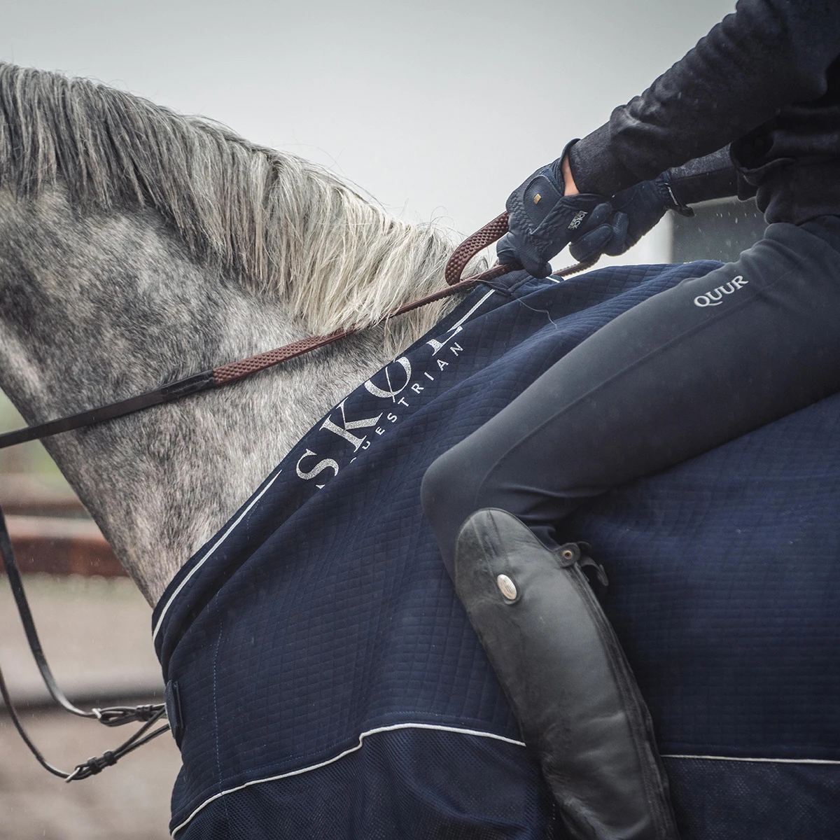 Deken SKØL Cooler Ebba Donkerblauw 4 Deken SKØL Cooler Ebba Donkerblauw - Afbeelding 4
