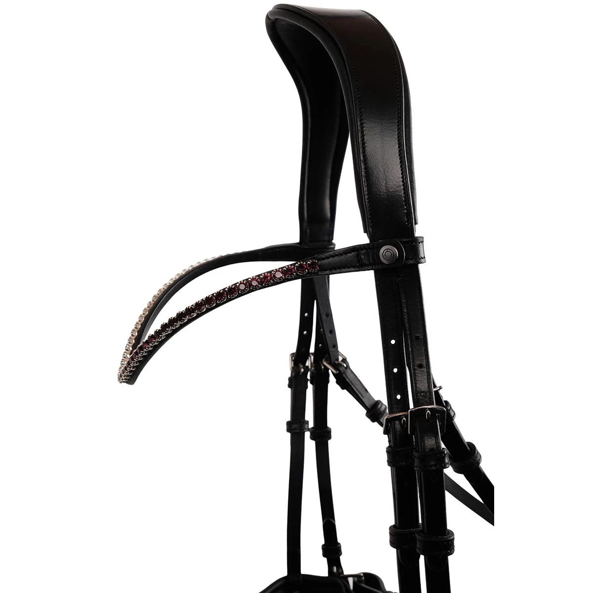 Frontriem Montar Fair Zwart-donkerrood 2 Frontriem Montar Fair Zwart-donkerrood - Afbeelding 2