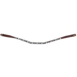 Frontriem PresTeq ShineBright Bruin-lichtblauw