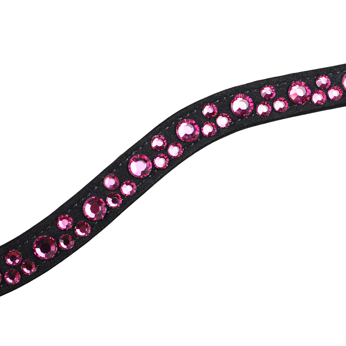 Frontriem QHP Eldorado Zwart-roze 2 Frontriem QHP Eldorado Zwart-roze - Afbeelding 2