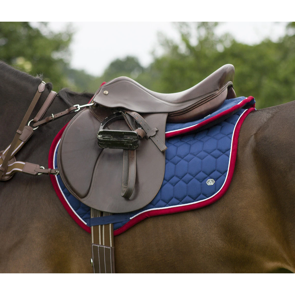 Onderlegger QHP Eldorado Donkerblauw 4 Onderlegger QHP Eldorado Donkerblauw - Afbeelding 4