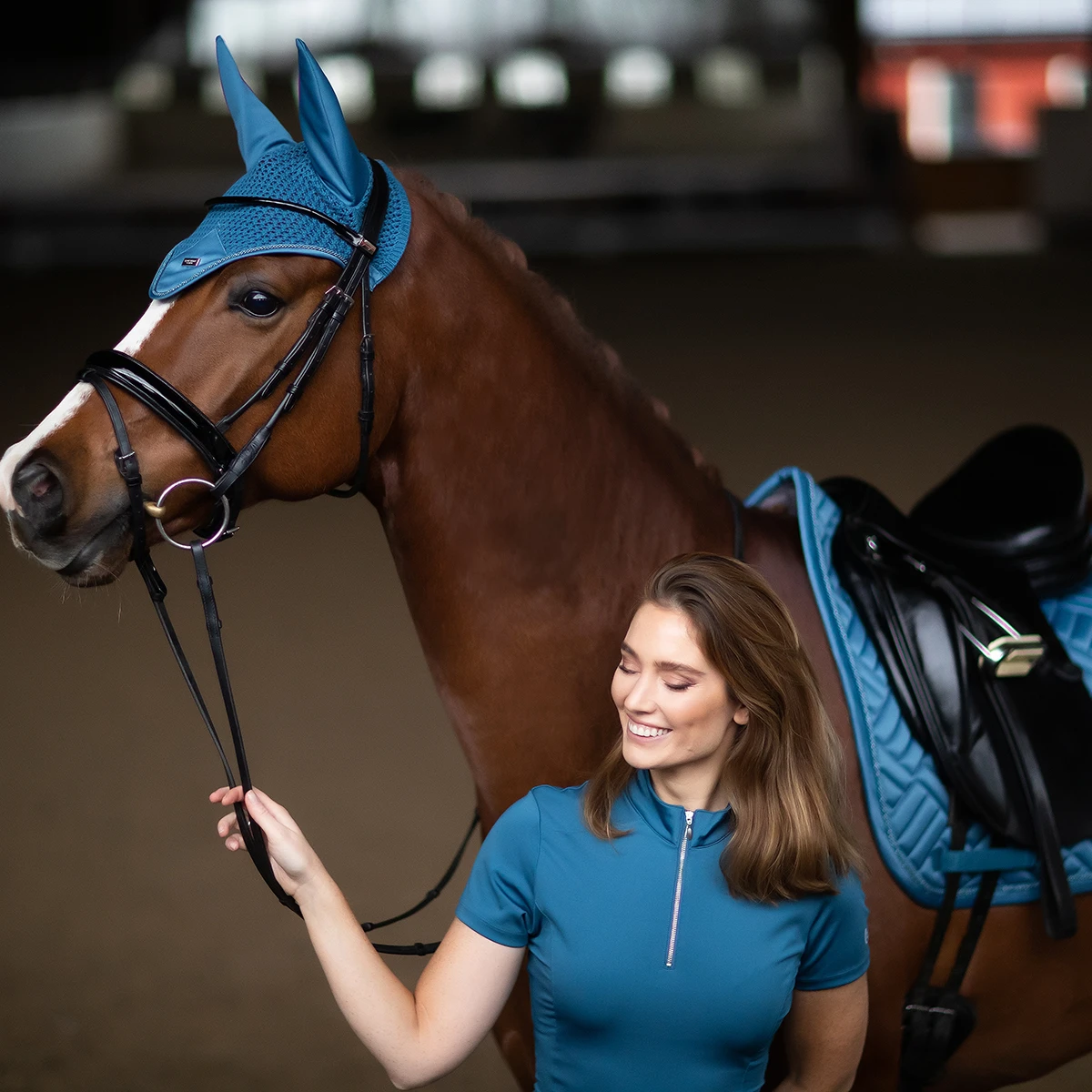 Oornetje Equestrian Stockholm Amalfi Coast Blauw 3 Oornetje Equestrian Stockholm Amalfi Coast Blauw - Afbeelding 3