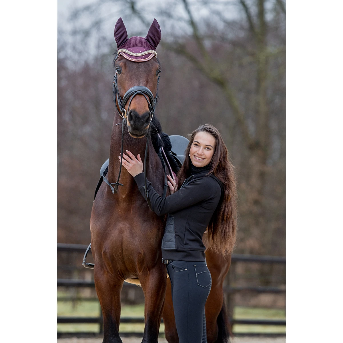 Oornetje Horsegear Aurum Paars 2 Oornetje Horsegear Aurum Paars - Afbeelding 2