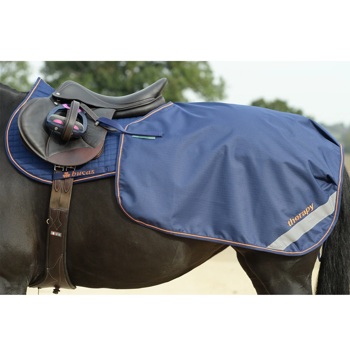 Uitrijdeken Bucas Recuptex Donkerblauw-oranje 2 Uitrijdeken Bucas Recuptex Donkerblauw-oranje - Afbeelding 2