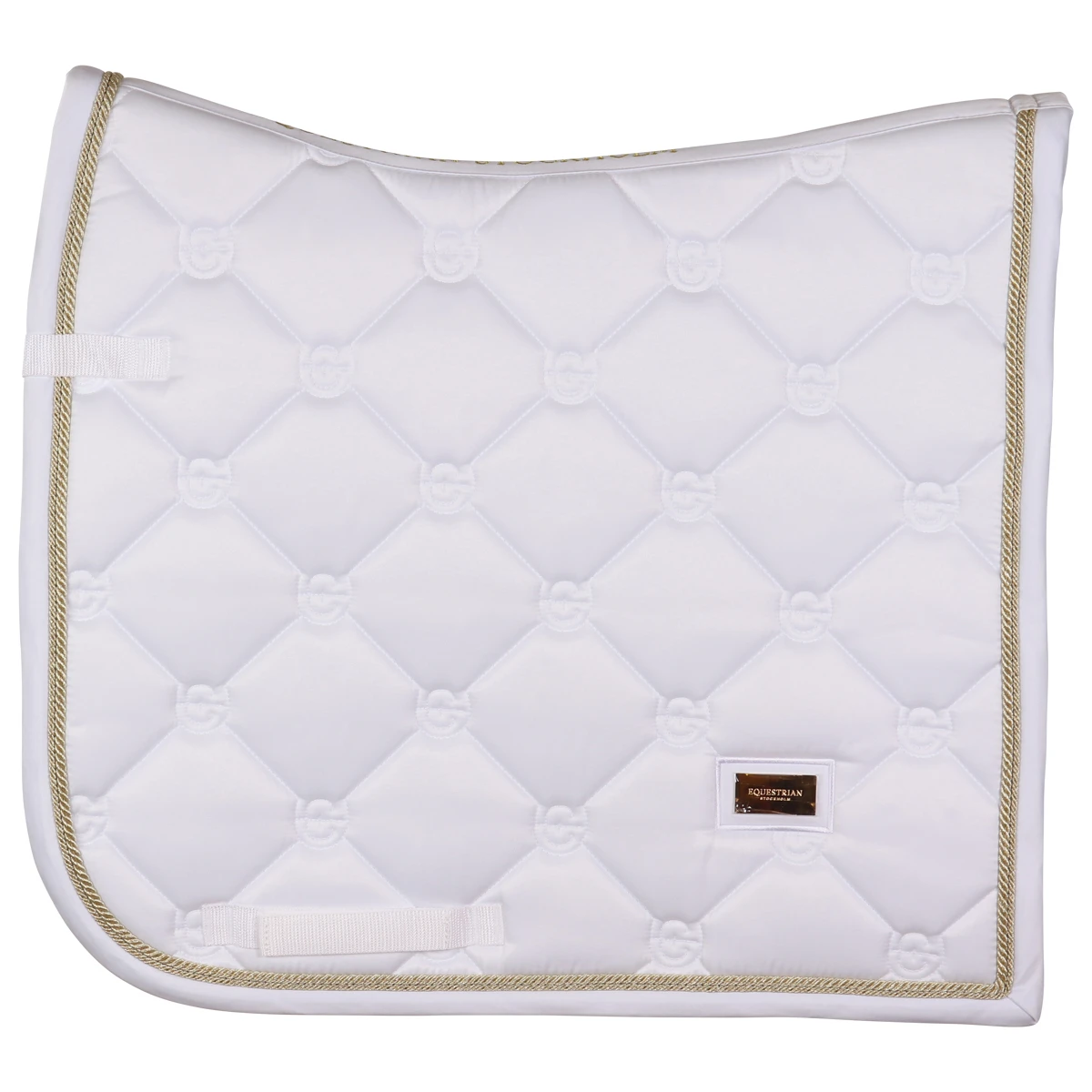 Zadeldek Equestrian Stockholm White Perfection Gold Wit-goud 1 Zadeldek Equestrian Stockholm White Perfection Gold Wit-goud