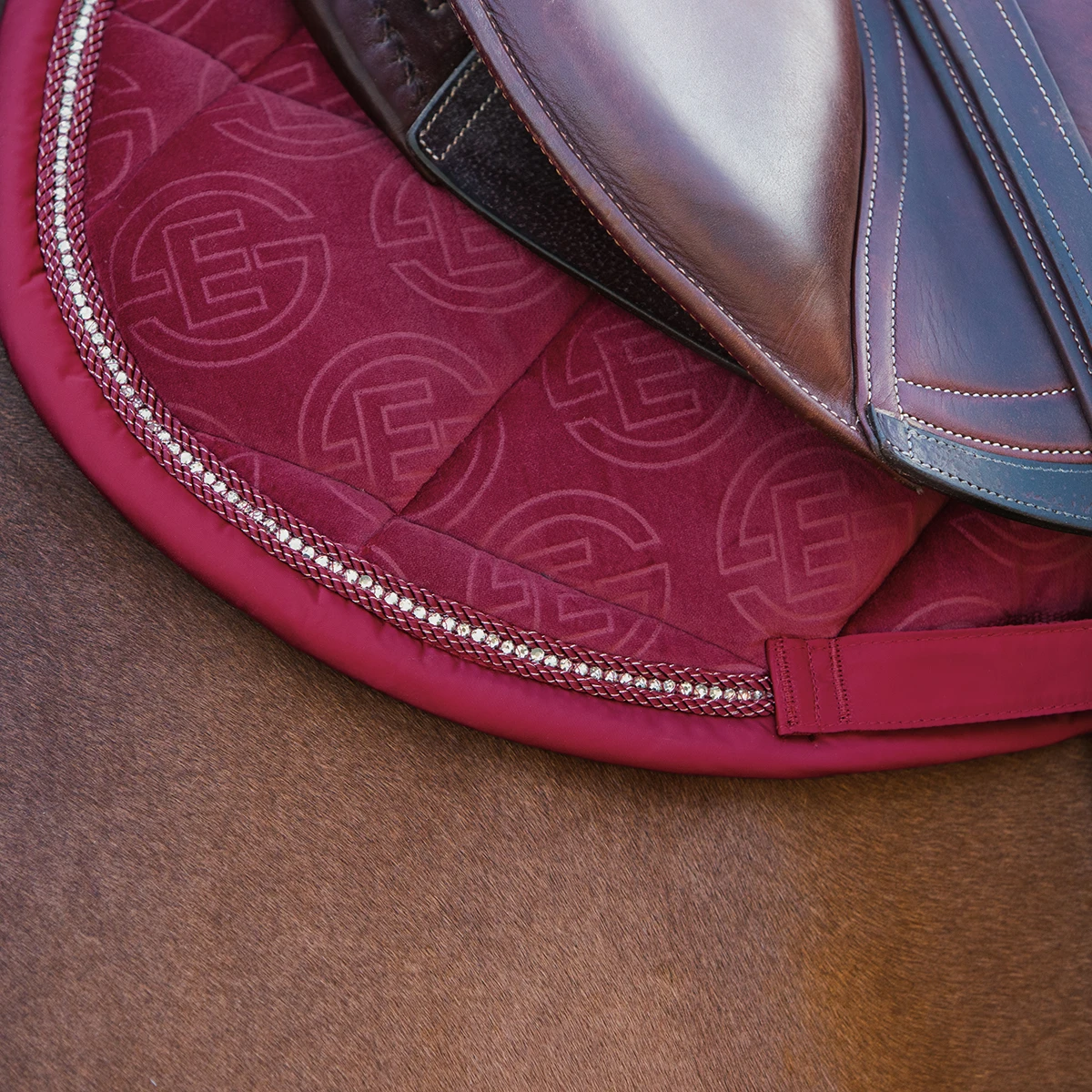 Zadeldek Eskadron Reflexx Velvet Crystal Rood 7 Zadeldek Eskadron Reflexx Velvet Crystal Rood - Afbeelding 7