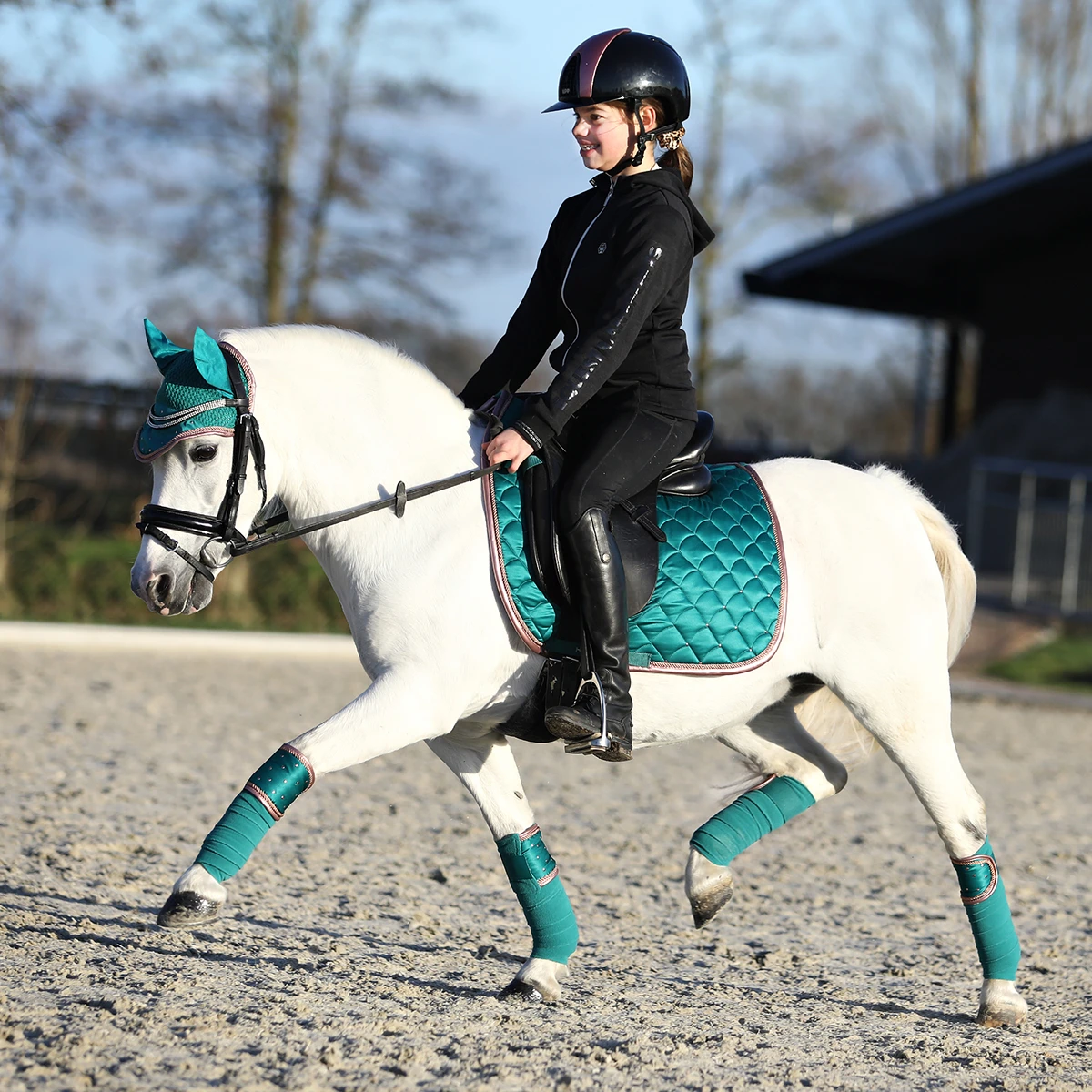Zadeldek Horsegear Aurum Groen 6 Zadeldek Horsegear Aurum Groen - Afbeelding 6