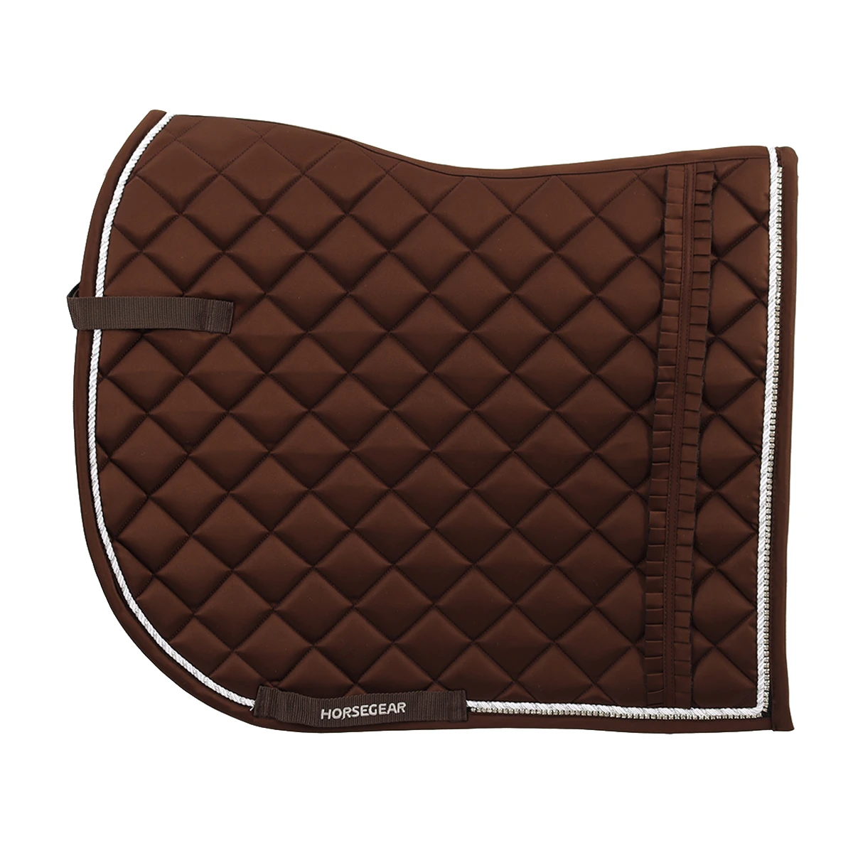 Zadeldek Horsegear Volant Donkerbruin 3 Zadeldek Horsegear Volant Donkerbruin - Afbeelding 3