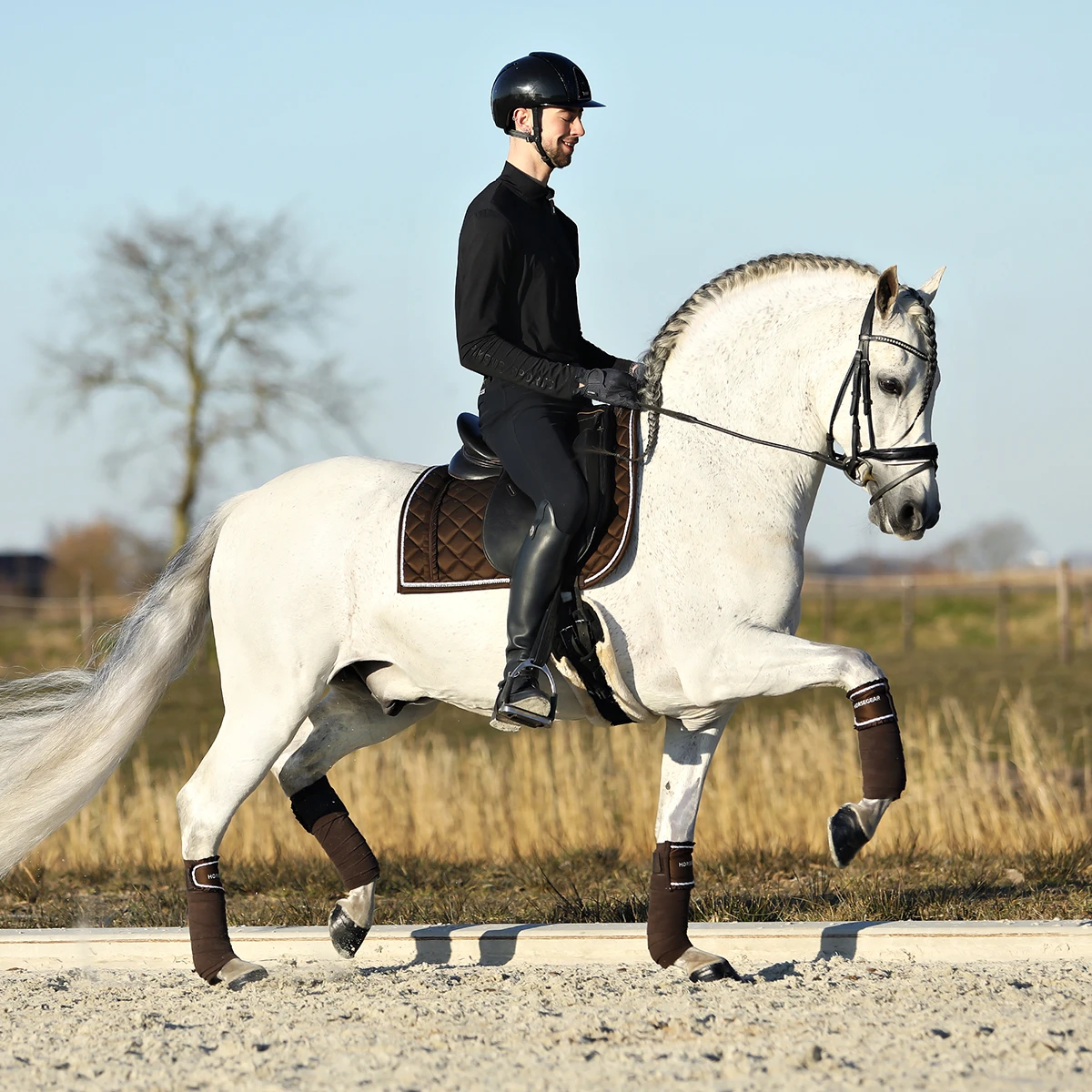 Zadeldek Horsegear Volant Donkerbruin 7 Zadeldek Horsegear Volant Donkerbruin - Afbeelding 7