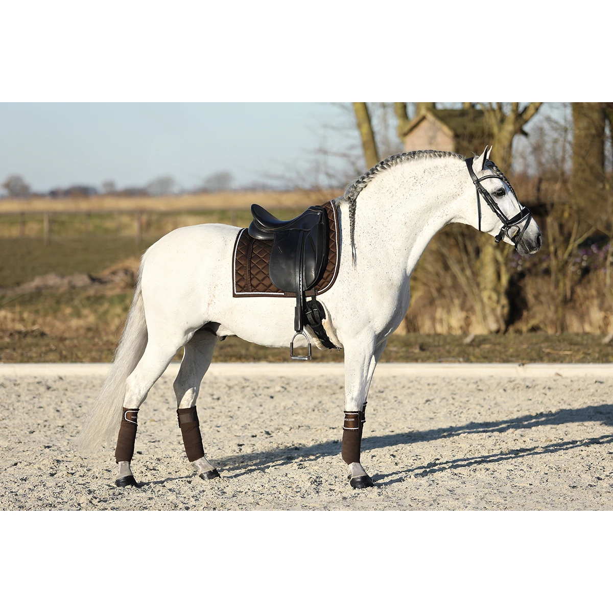 Zadeldek Horsegear Volant Donkerbruin 9 Zadeldek Horsegear Volant Donkerbruin - Afbeelding 9