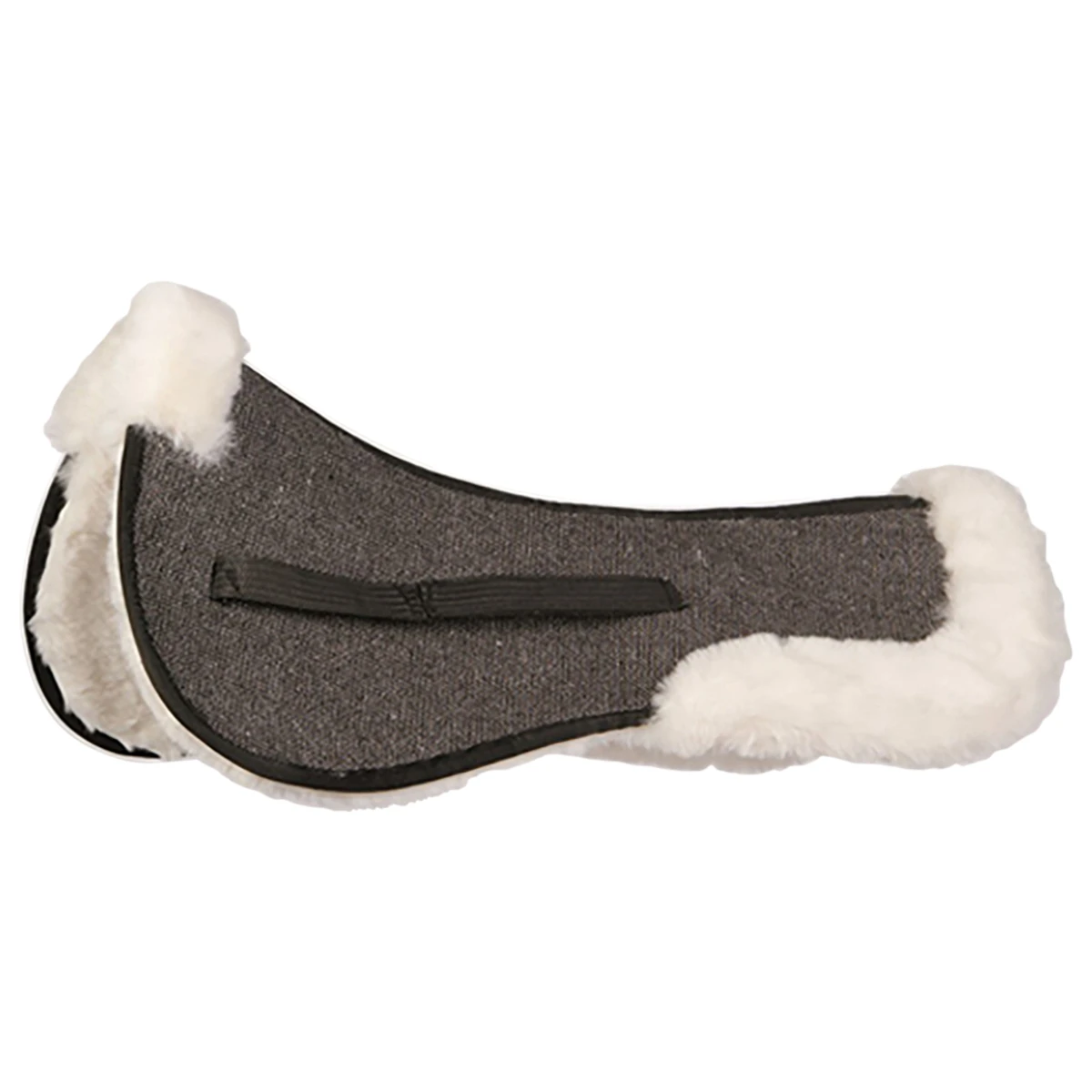 Zadelonderlegger Harry's Horse Riser Pad Faux Fur Black-beige 1 Zadelonderlegger Harry's Horse Riser Pad Faux Fur Black-beige