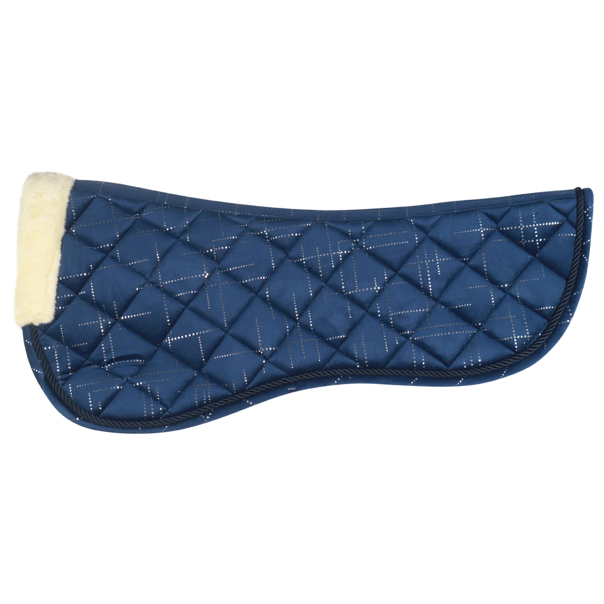 Zadelonderlegger Horsegear HGVelvet Dot Donkerblauw 1 Zadelonderlegger Horsegear HGVelvet Dot Donkerblauw