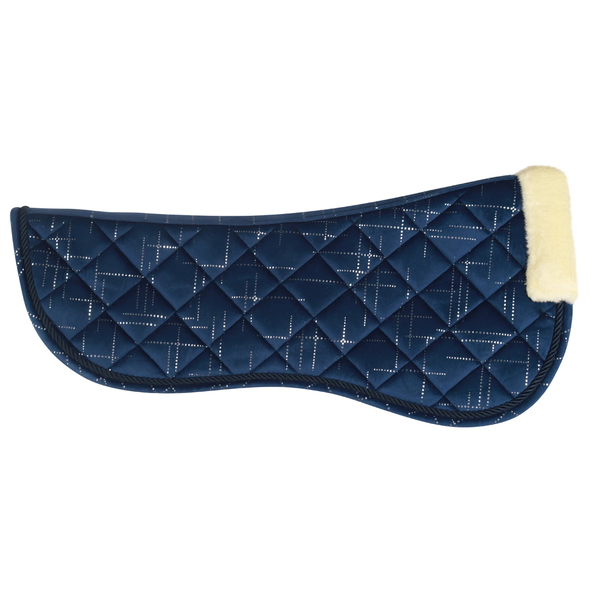 Zadelonderlegger Horsegear HGVelvet Dot Donkerblauw 2 Zadelonderlegger Horsegear HGVelvet Dot Donkerblauw - Afbeelding 2