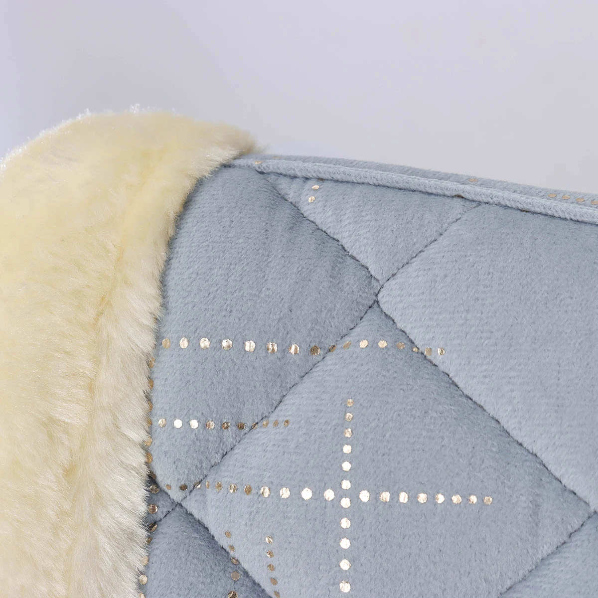 Zadelonderlegger Horsegear HGVelvet Dot Lichtblauw 2 Zadelonderlegger Horsegear HGVelvet Dot Lichtblauw - Afbeelding 2